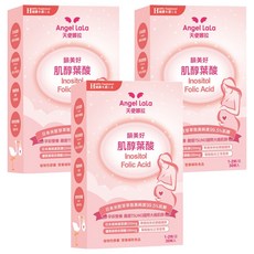 Angel LaLa 天使娜拉 日本高純度 Tsuno500 肌醇 + 葉酸膠囊 足量葉酸, 30顆, 3盒