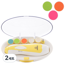 嬰幼兒電動指甲修剪器 6 種套裝 + 3 種補充裝, 混色, 2組