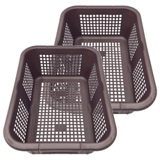 KEYWAY 聯府 深型籃 LU213-1, 咖啡色, 2個