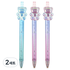 PINKFOOT 彩虹熊原子筆 0.5mm 3入組, 隨機出貨, 2套
