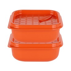실리만 국내생산 뉴트로 삶아쓰는 실리콘 용기 240ml (2P) 홍시, 2개
