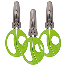 MILAN 小瓢蟲學童安全可攜式剪刀 含刀柄套, 4色隨機, 3支