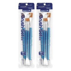 PENROTE 筆樂 平頭尼龍畫筆 PG777 B款, 10號 + 12號 + 14號 + 16號, 2組