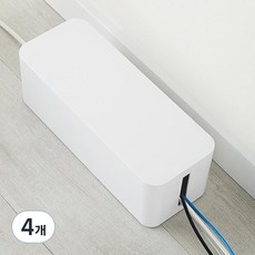 nexi 多功能延長線整理收納盒 大型 NX1015, 白色, 4個