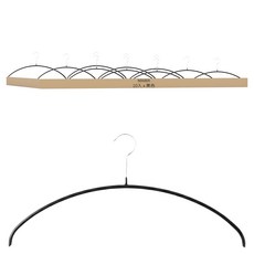 MAWA Economic 46P 圓形防滑衣架 針織衫/開襟衫專用 黑色 10入, 10個