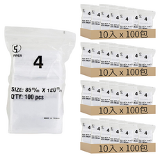 透明PE夾鏈袋*0.04 無紅線4號袋 食品級材質 密封防潮 居家收納必備, 85 x 120mm, 100入, 40入