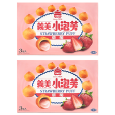 義美 小泡芙 草莓, 171g, 2盒
