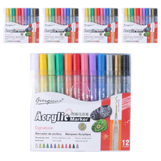 giorgione 12色壓克力馬克筆組, 5組, 12 種顏色