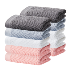 SOFT TOUCH 飯店毛巾 人字紋 200g 40支, 混合顏色, 10個