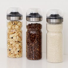 Kitensil 黑邊耐熱玻璃密封保鮮盒, 1.1L, 3個