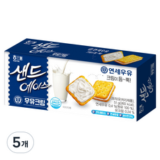 해태에이스 샌드 우유크림, 51g, 5개