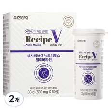 유한양행레시피브이 강아지 뉴트리헬스 영양제, 60정, 활력, 2개