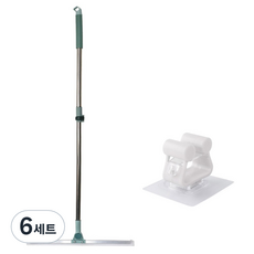 모나코올리브 와이드 매직비 스퀴지 빗자루 + 이지 밀대걸이 세트, 6세트