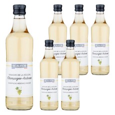 BEAUFOR 堡芙 香檳區特級白酒醋 法國原產, 500ml, 6瓶