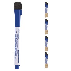 SUCCESS 成功 磁性附擦細字白板筆 筆蓋附磁鐵 海綿頭板擦 1mm字幅, 藍色, 12支