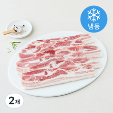 미트엔조이 수입산 삼겹살 8mm 구이용 (냉동), 2개, 1kg