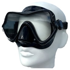 ButterFly Fish 蝴蝶魚 潛水面鏡 MK2204 寬視線面鏡 附收納盒, 16 x 7.1cm, 黑色