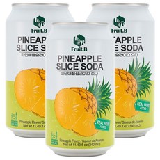 Fruit.B 真的鳳梨氣泡飲, 3個, 340ml