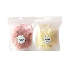 natureahn 長柄沐浴球, 白色, 粉紅色, 1入, 2套