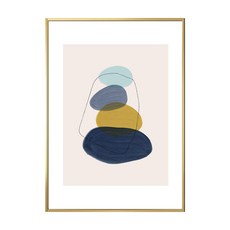 BOLUO GALLERY 菠蘿選畫所 幾何 堆疊I掛畫 30 x 50cm 木色 留白款 APGS3462D