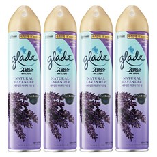 그레이드 에어 스프레이형 실내 방향제 본품, 320ml, 4개, 내추럴한 라벤더 가든 향