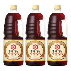 kikkoman 龜甲萬 薄口醬油, 1.8L, 3個