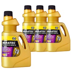 大林 Miratec 合成引擎機油, 5w30, 4個, 1L