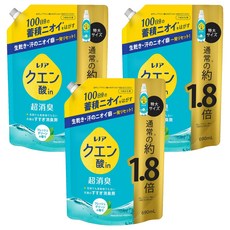 Lenor 蘭諾 檸檬酸消臭衣物漂洗劑 特大補充包 清新綠香, 690ml, 3包