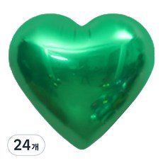 메리벨르 파티 글로우 하트 풍선 30cm, 딥그린, 24개