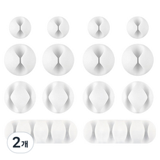 wrapit 電線整理夾 14入組 14-CLIPS-WH, 白色, 2個