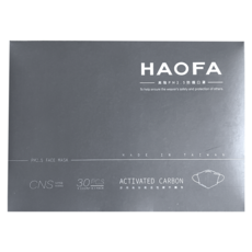 HAOFA 氣密型高階PM2.5防護口罩 S, 霧黑色, 30片, 1盒