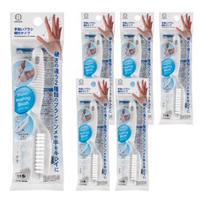 KOKUBO 小久保工業所 帶柄手洗刷, 日本製造, 易於握持, 配有兩種刷子, 6支, #KH-080, 1入