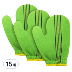 Cozywell 搓澡巾手套 WA5003, 綠色, 15個, 1入