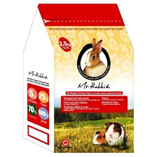 Mr.Rabbit 瑞比兔先生 天竺鼠配方飼料, 2.5kg, 1袋
