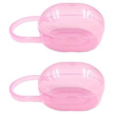 可攜式奶嘴收納盒, 2入, 粉色