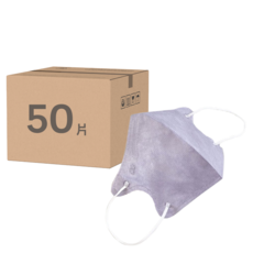 Deguan 德冠 醫用口罩 零觸感成人3D立體, 50片, 1盒, 迷霧紫