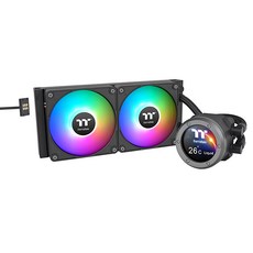 曜越 TH240 V2 Ultra EX ARGB Sync，主板連動磁吸快接2.1吋液晶冷頭, 黑色, 1個