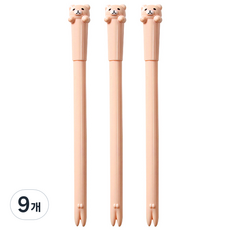 큐티베어 젤펜 0.5mm, 스킨, 9개