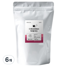 마몬 콜롬비안 마제스티 원두, 6개, 200g, 홀빈(분쇄안함)