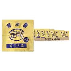 金牌 背心袋 半斤袋 7兩重 37 x 19.5cm 黃色, 10包