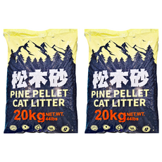 doter 寵愛物語 貓砂 經濟包 粒徑大小6mm 20kg, 2袋, 松木