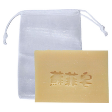 Sophie Savon 蘇菲皂 雪亞脂滋養修護皂 附網袋 中乾肌/乾敏肌/幼童適用, 1個, 100g