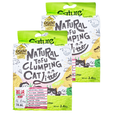 cature 天然豆腐凝結貓砂 9.6L (2.4kg), 綠茶, 2包