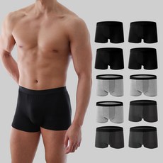 씨오브비 남성용 솔리드 블랙밴드 사각 드로즈 10매 세트