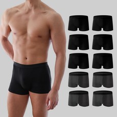 cofv 男士素色黑邊四角內褲10件組