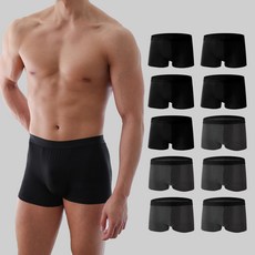 CofV 男士素色黑邊四角內褲10件組