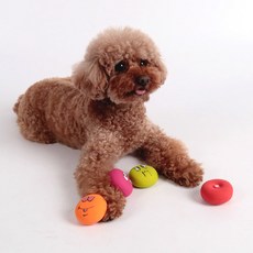 DING DONG PET 寵物發聲玩具球 4入, 隨機發貨, 1套