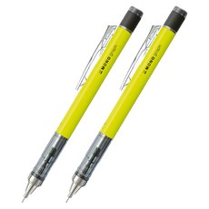 Tombow 蜻蜓牌 MONO graph 自動鉛筆 霓虹色系 DPA-134C 霓虹黃, 0.5mm, 2支