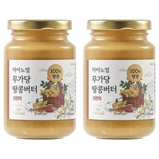 마이노멀 무가당 땅콩버터 100% 크런치, 2개, 250g