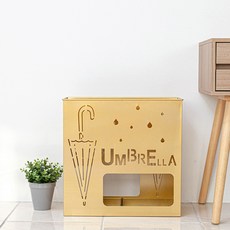 心動小屋 大容量鐵製方形雨傘架, 1個, 金色